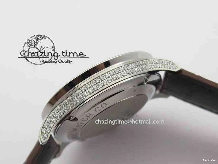 MIROTIME 0507 Portuguese IW3714 Diam ZF V2 1:1 Best Edition White Dial RG Numbers On Brown Leather Strap A79350 (Slim Movement) Fashionable 7246